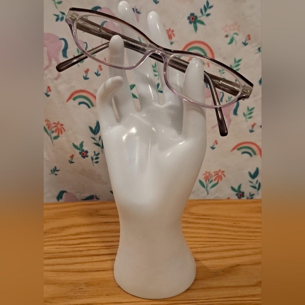Vintage 80s Valentino 5392 Clear Purple Reading Eyeglass Glasses Frames